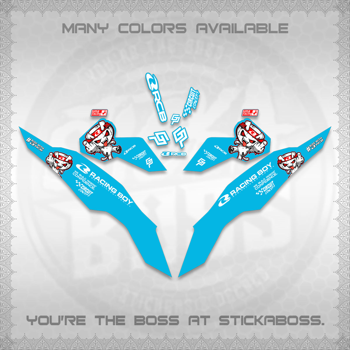 CLICK V3 DECALS (2026 RACE ZOMBIE DESIGN)STICKER DECALS By STICKABOSS