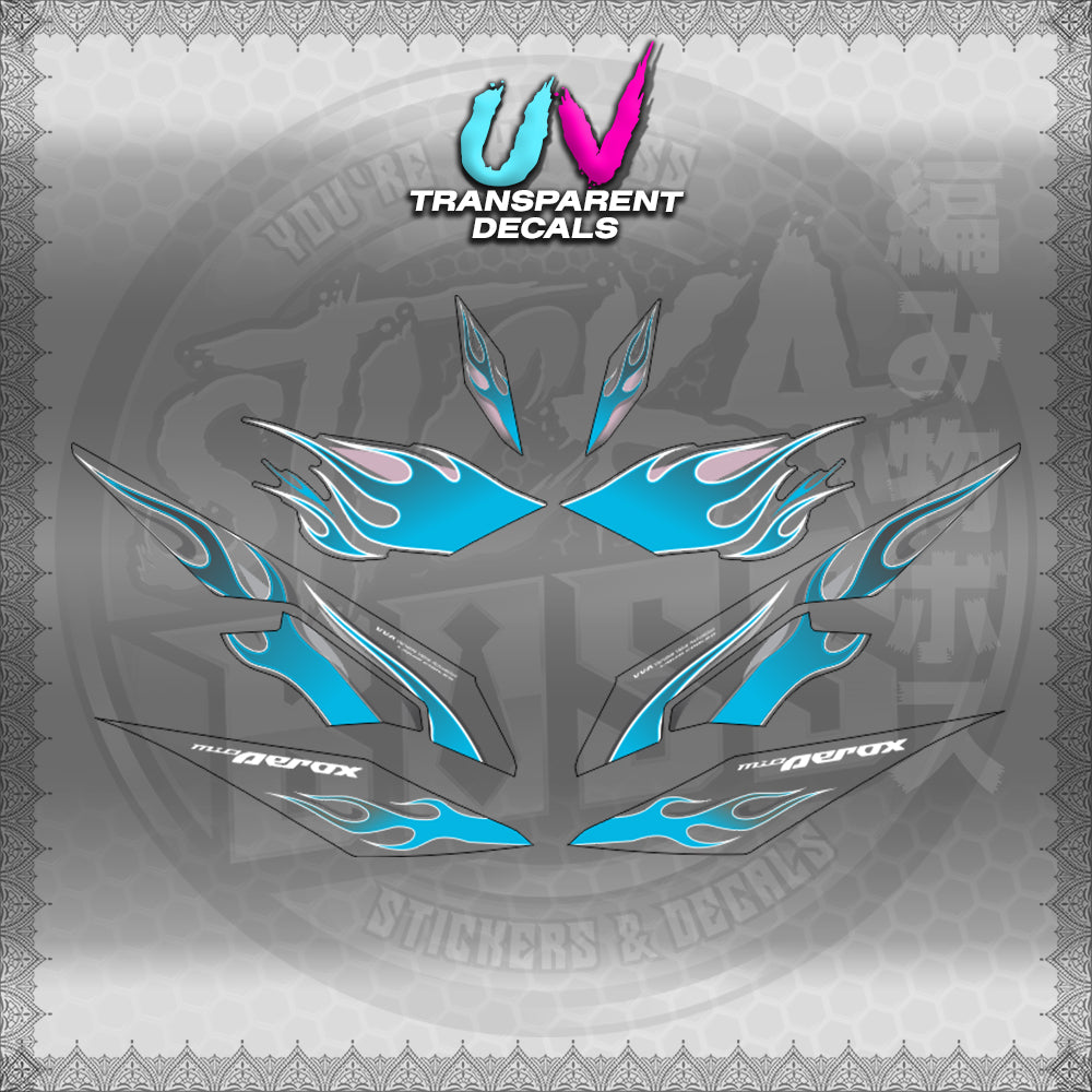 【PREMIUM UV PRINT】TRANSPARENT AEROX V3 ALPHA TURBO (AV3LEFIMO) 【WITH FREEBIES】