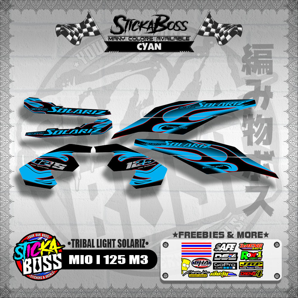MIO I 125 M3 DECALS ( TRIBAL LIGHT SOLARIZ )【WITH FREEBIES】