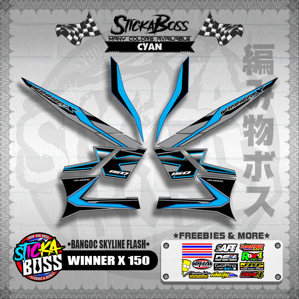 WINNER X 150 DECALS ( BANGOC SKYLINE FLASH )【WITH FREEBIES】