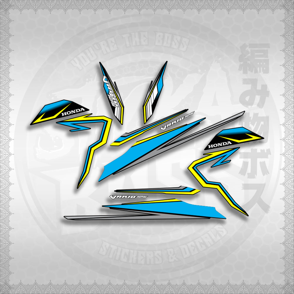 CLICK 125 V3 VARIO VR182114 DESIGN STICKER DECALS By STICKABOSS (SOFIE LAMINATED WATERPROOF)