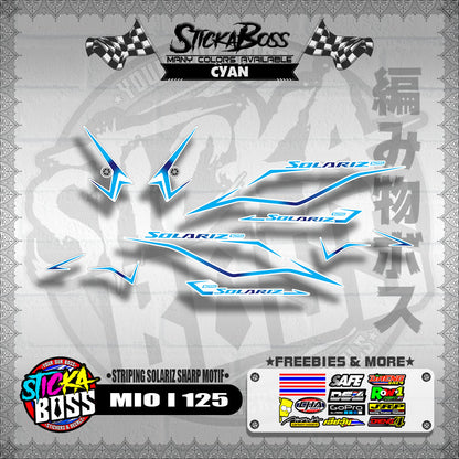 MIO I 125 MALAYSIAN DECALS ( STRIPING SOLARIZ SHARP MOTIF )【WITH FREEBIES】