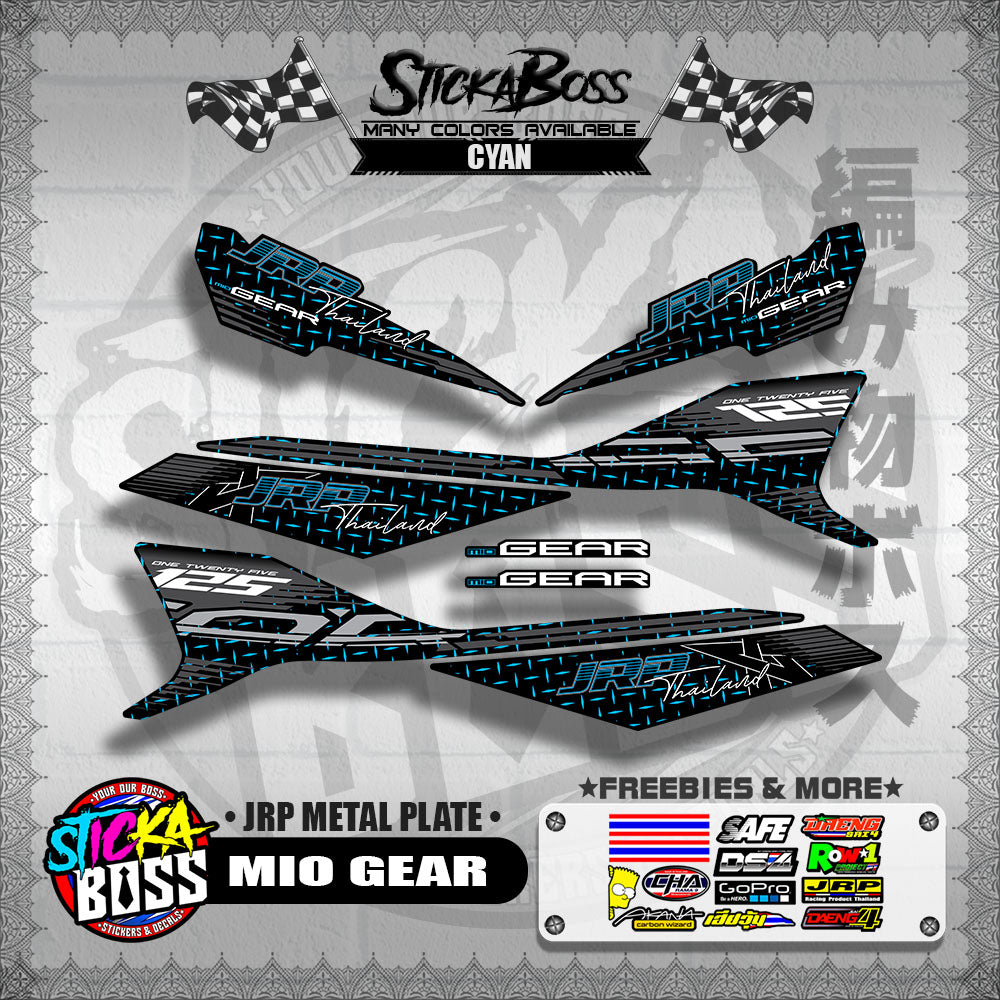 MIO GEAR DECALS ( JRP METAL PLATE )【WITH FREEBIES】
