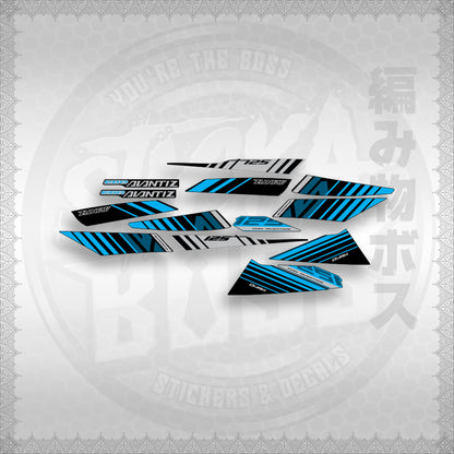 STICKER DECALS for MIO SOUL i125 (MSIEGAVBACU) By STICKABOSS (SOFIE LAMINATED WATERPROOF)