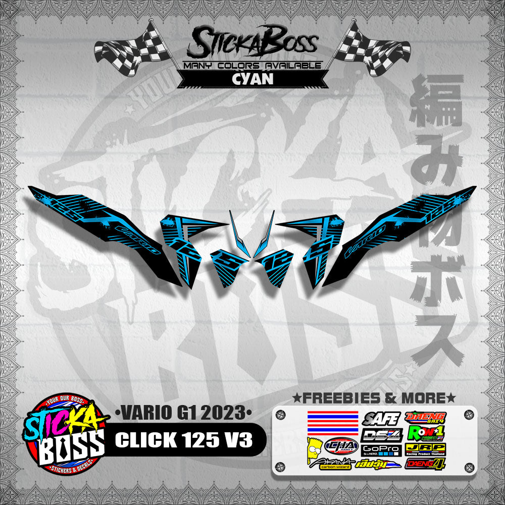 CLICK 125 V3 DECALS ( VARIO G1 2023 )【WITH FREEBIES】