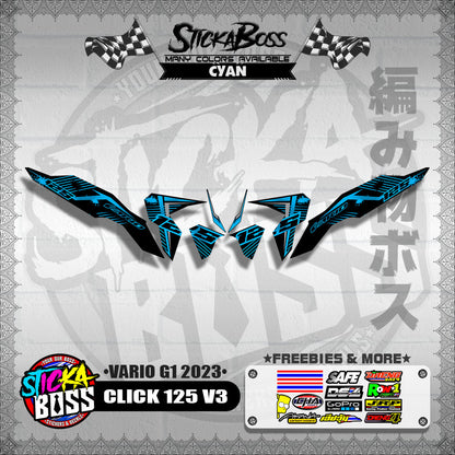 CLICK 125 V3 DECALS ( VARIO G1 2023 )【WITH FREEBIES】