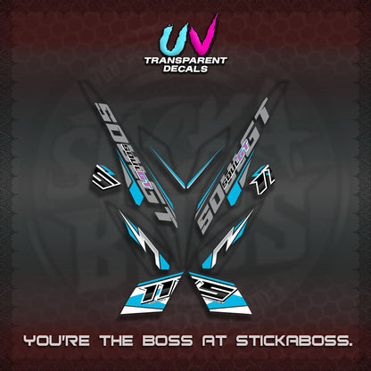 MIO SOUL I 115 GT INDO UV TRANSPARENT DECALS(0005 DESIGN)STICKER DECALS By STICKABOSS
