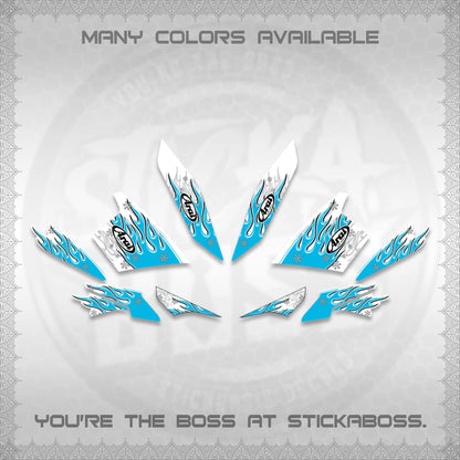 AEROX V3 ALPHA TURBO FOR WHITE DECALS (MOTIF ARAI API NEW TERBARU)STICKER DECALS By STICKABOSS