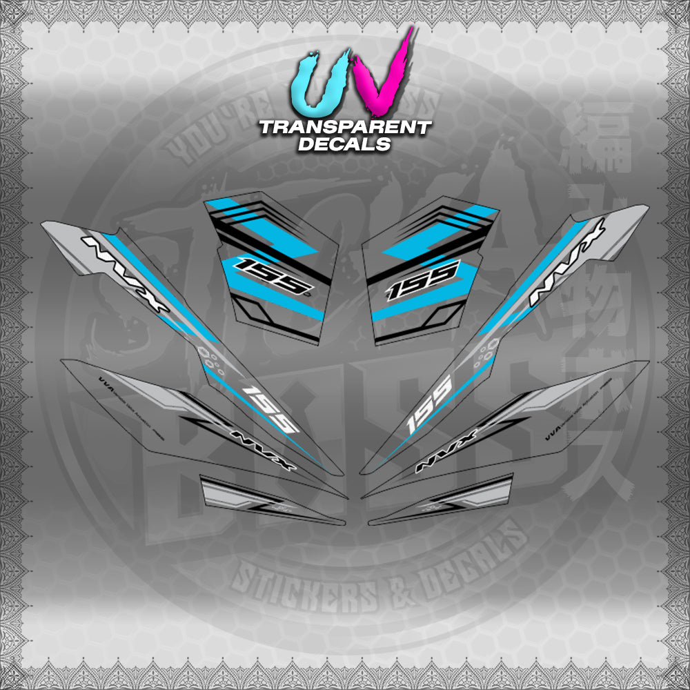 【PREMIUM UV PRINT】TRANSPARENT AEROX V3 ALPHA TURBO INDO (AV3NVRAST) 【WITH FREEBIES】