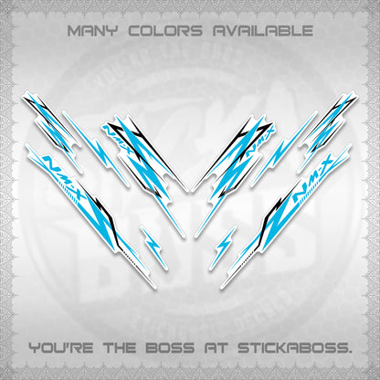 NMAX V2 FOR WHITE DECALS (2024 NM A8 STYLE) STICKER DECALS By STICKABOSS