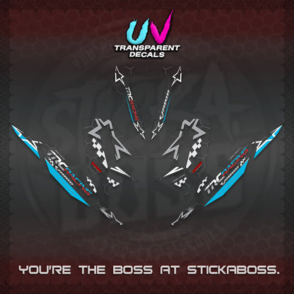 CLICK V4 UV TRANSPARENT DECALS (2026 TRC RACING DESIGN)STICKER KITS By STICKABOSS