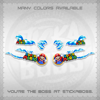 FAZZIO FOR WHITE DECALS (FLAMES 02 SUPER-M MOTIF) STICKER KITS BY STICKABOSS