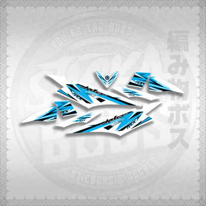 MIO SOUL I STRIPING CARBURETOR FOR WHITE STICKER DECALS By STICKABOSS (SOFIE LAMINATED WATERPROOF)