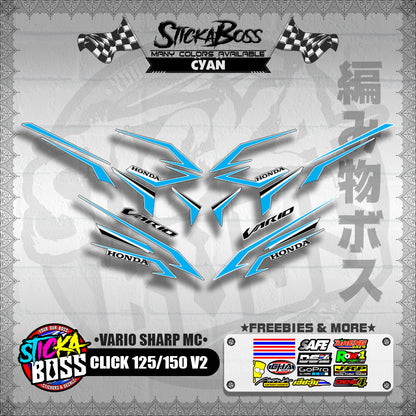 CLICK 125 / 150 V2 DECALS ( VARIO SHARP MC )【WITH FREEBIES】