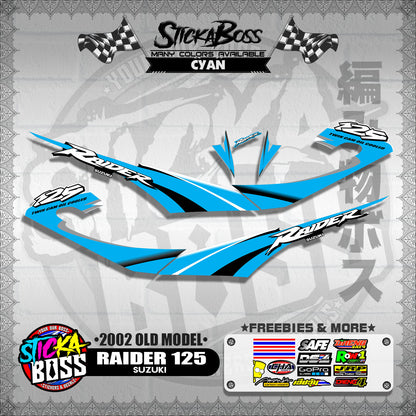 RAIDER 125 DECALS ( 2002 OLD MODEL )【WITH FREEBIES】