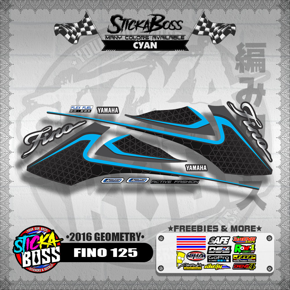FINO 125 DECALS ( 2016 GEOMETRY )【WITH FREEBIES】
