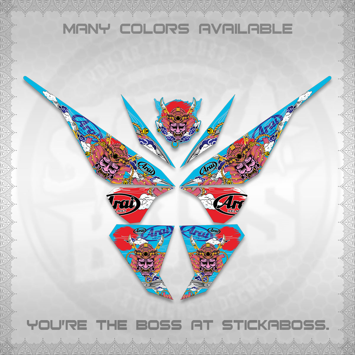 CLICK 125 V1 VARIO DECALS (2026 NEW SAMURAI MOTIF) STICKER KITS BY STICKABOSS