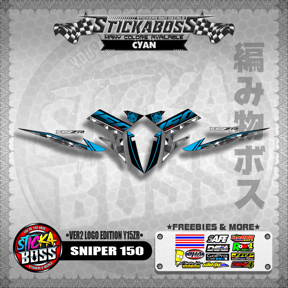SNIPER 150 DECALS ( VER2 LOGO EDITION Y15ZR )【WITH FREEBIES】MALAYSIAN CONCEPT/ EXCITER 150