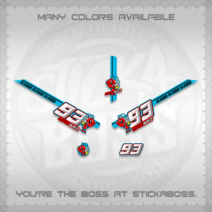 GIORNO 125 DECALS (MARQUEZ 93 DESIGN) STICKER DECALS BY STICKABOSS