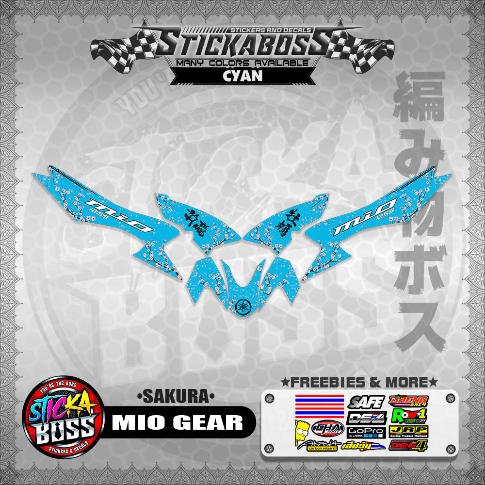 MIO GEAR STICKER DECALS ( SAKURA )【WITH FREEBIES】