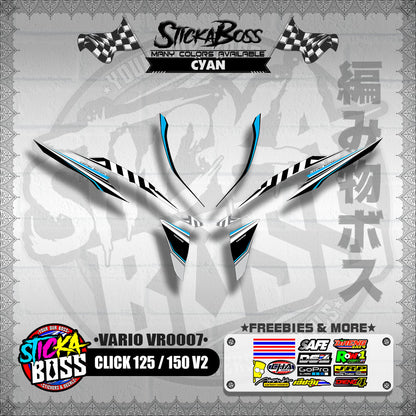 CLICK 125 / 150 V2 DECALS ( VARIO VR0007 )【WITH FREEBIES】