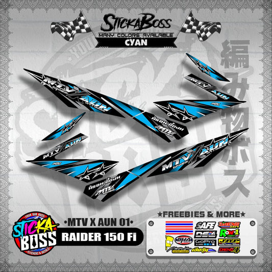 RAIDER 150 Fi DECALS ( MTV X AUN 01 )【WITH FREEBIES】
