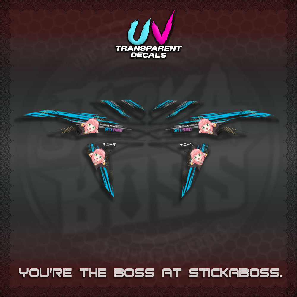 CLICK V2  UV TRANSPARENT DECALS (ANYA JAPAN NEW)STICKER DECALS By STICKABOSS
