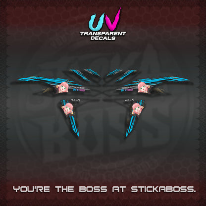 CLICK V2  UV TRANSPARENT DECALS (ANYA JAPAN NEW)STICKER DECALS By STICKABOSS
