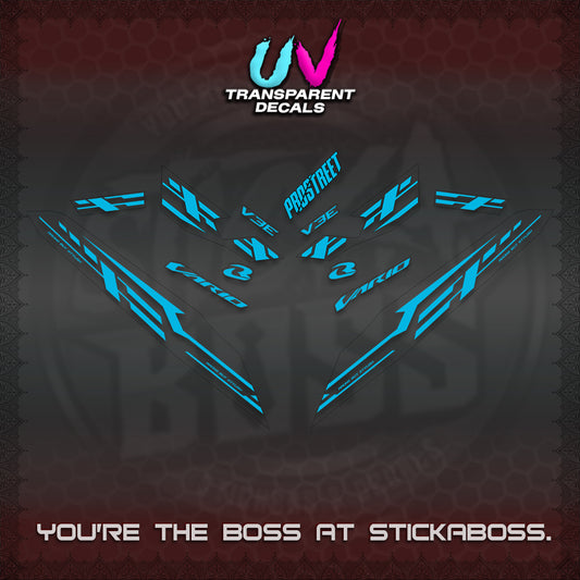CLICK V3 UV TRANSPARENT VARIO DECALS (2026 V3E 001 DESIGN)STICKER KITS By STICKABOSS