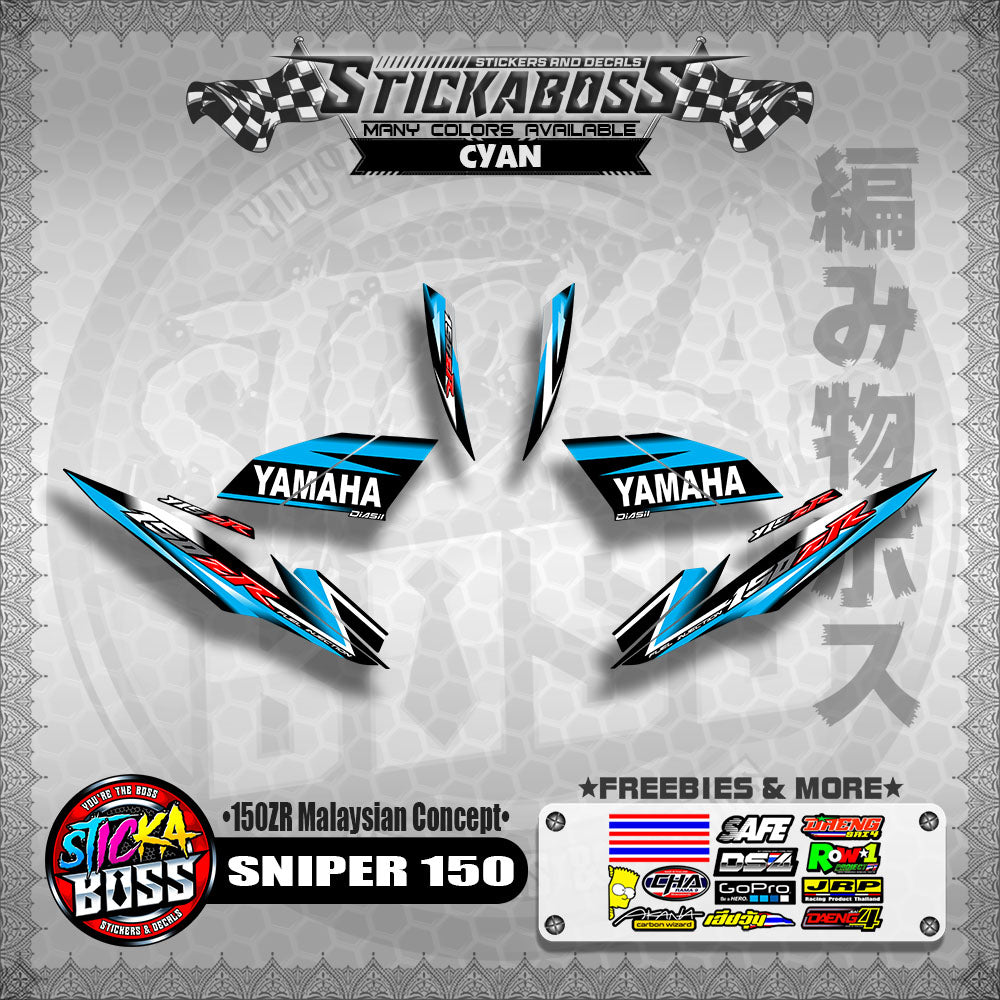 SNIPER 150 Stock Decals ( 150ZR Malaysian Concept ) MX King, Exciter 150