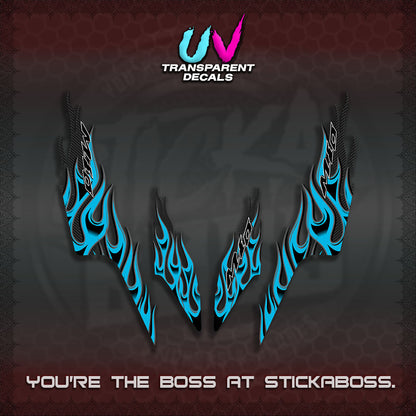 【PREMIUM UV PRINT】TRANSPARENT MIO SPORTY/ SMILEY  DECALS (MOTIF API NEW TERBARU VIRAL)By STICKABOSS