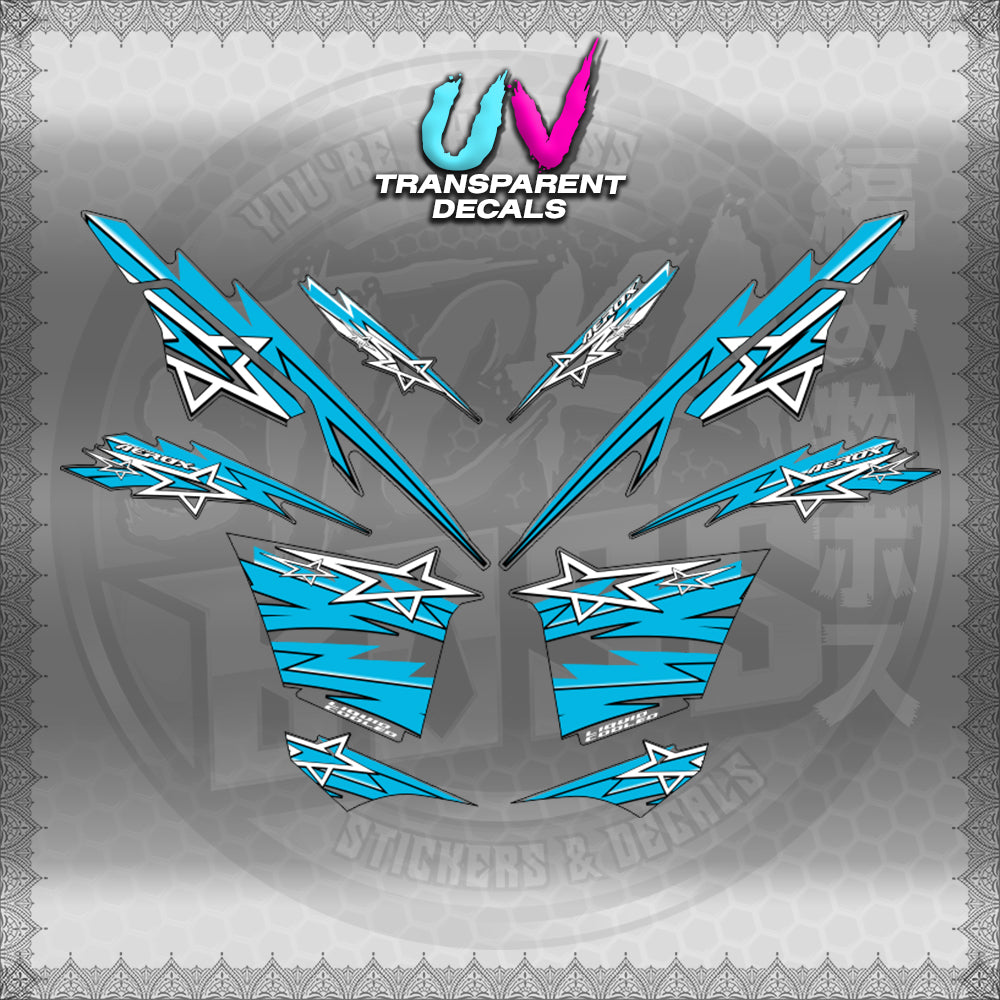 【PREMIUM UV PRINT】TRANSPARENT AEROX V3 ALPHA TURBO INDO (AV3STST01)【WITH FREEBIES】
