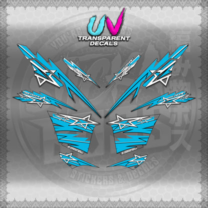 【PREMIUM UV PRINT】TRANSPARENT AEROX V3 ALPHA TURBO INDO (AV3STST01)【WITH FREEBIES】