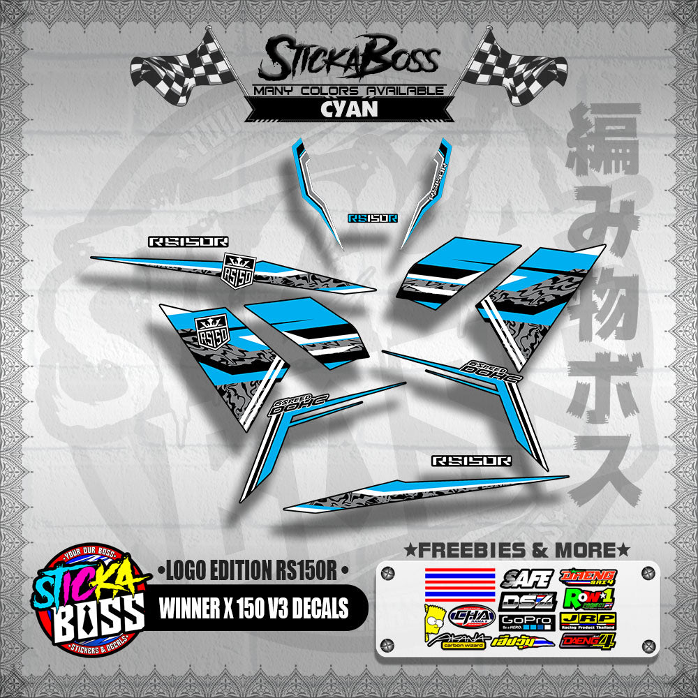 WINNER X 150 V3 DECALS ( LOGO EDITION RS150R )【WITH FREEBIES】