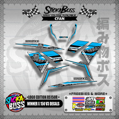 WINNER X 150 V3 DECALS ( LOGO EDITION RS150R )【WITH FREEBIES】
