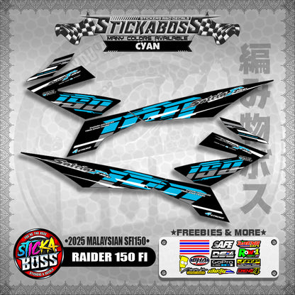 RAIDER 150 FI STICKER DECALS ( 2025 MALAYSIAN SFI150 )【WITH FREEBIES】