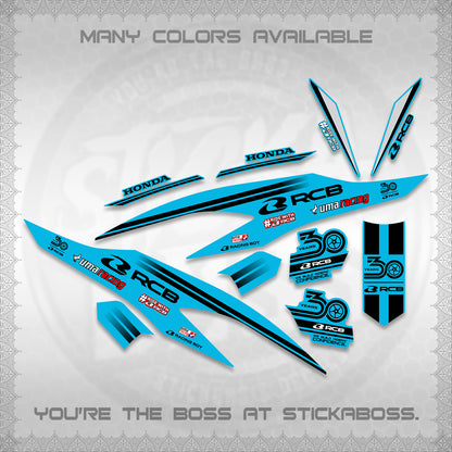 CLICK 125 V2 DECALS (2026 30TH ANNIVERSARY RACING DESIGN) STICKER DECALS BY STICKABOSS