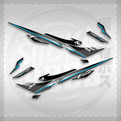 STICKER DECALS for RAIDER 150 REBORN CARB(RRCSATHDE)By STICKABOSS(SOFIE LAMINATED WATERPROOF)
