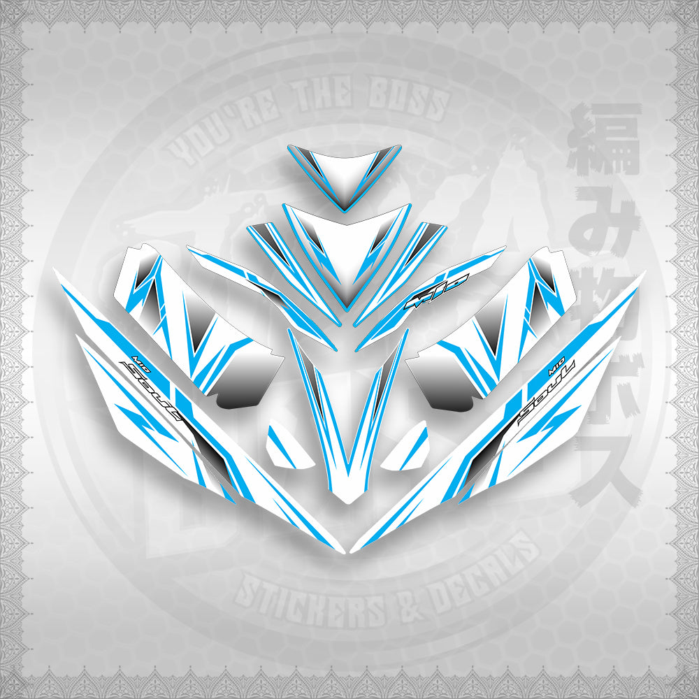 STICKER DECALS for MIO 4 (MIRGADEFOWH) By STICKABOSS (SOFIE LAMINATED WATERPROOF)