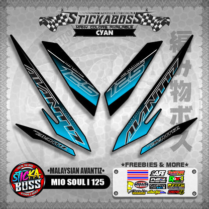 MIO SOUL I 125 STICKER DECALS ( MALAYSIAN AVANTIZ )【WITH FREEBIES】