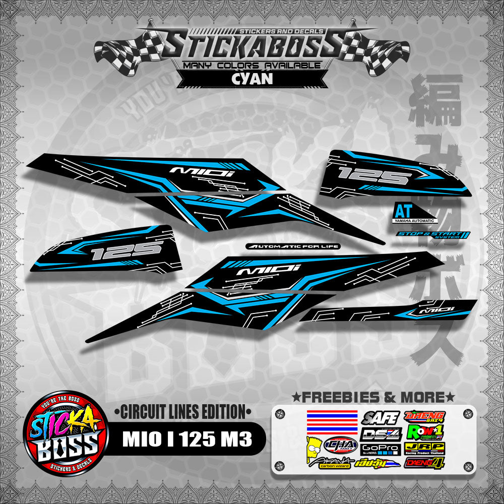 MIO i 125 DECALS ( M3 CIRCUIT LINES EDITION )【WITH FREEBIES】