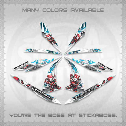 AEROX 155 V1 FOR WHITE DECALS (2026 NEW RCB 2.0 DESIGN) STICKER KITS BY STICKABOSS
