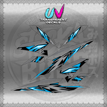 TRANSPARENT BEAT 110 V3 INDO-MALAY CONCEPT (STRIPING MOTIF DESIGN) STICKER DECALS for STICKABOSS