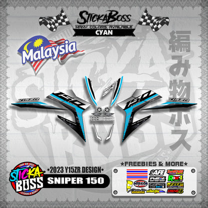 SNIPER 150 DECALS ( 2023 Y15ZR DESIGN )【WITH FREEBIES】