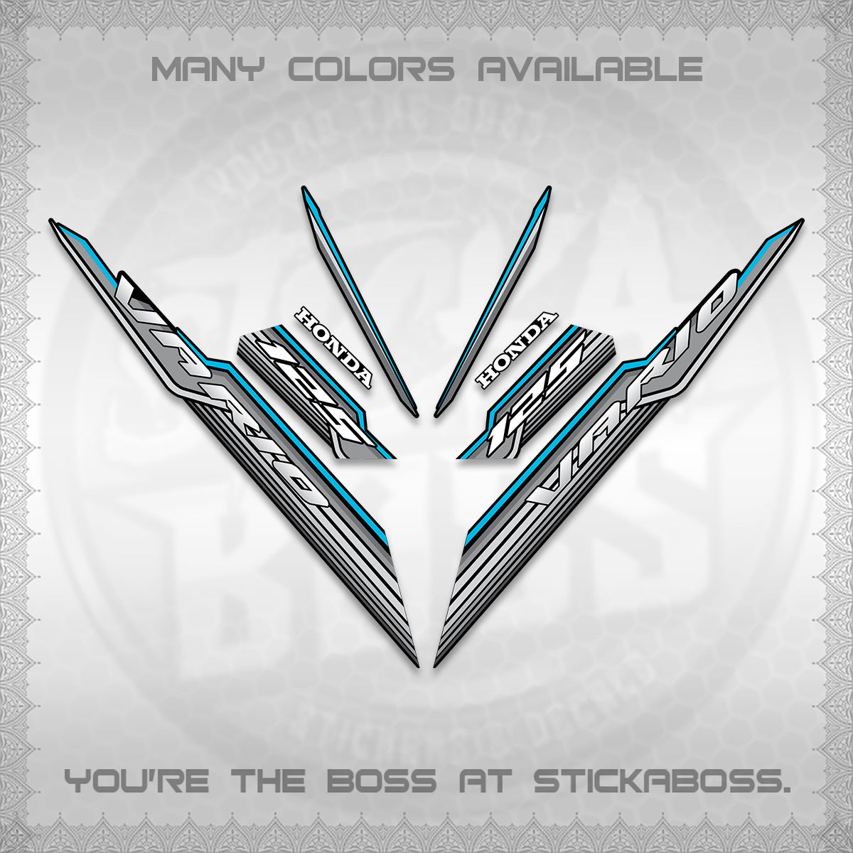 CLICK 125 V3 INDO DECALS (2024 SV 07-A2 STYLE) STICKER KITS By STICKABOSS