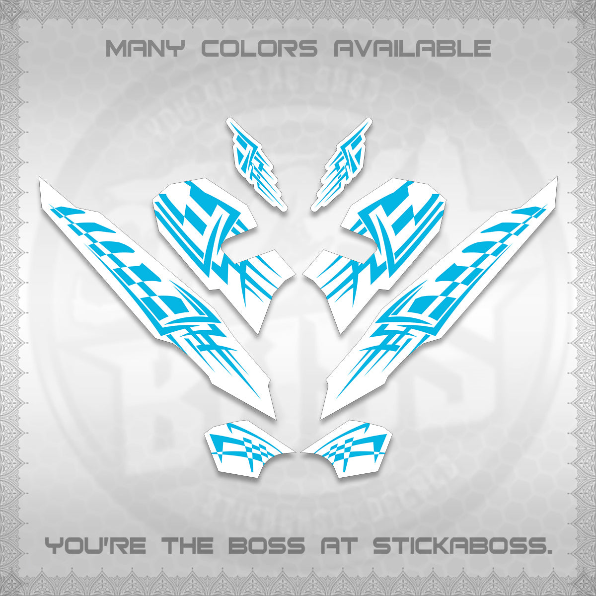 CLICK 125 V3 VARIO INDO-MALAY FOR WHITE DECALS (2026 TRIBAL LINES DESIGN) STICKER DECALS By STICKABOSS