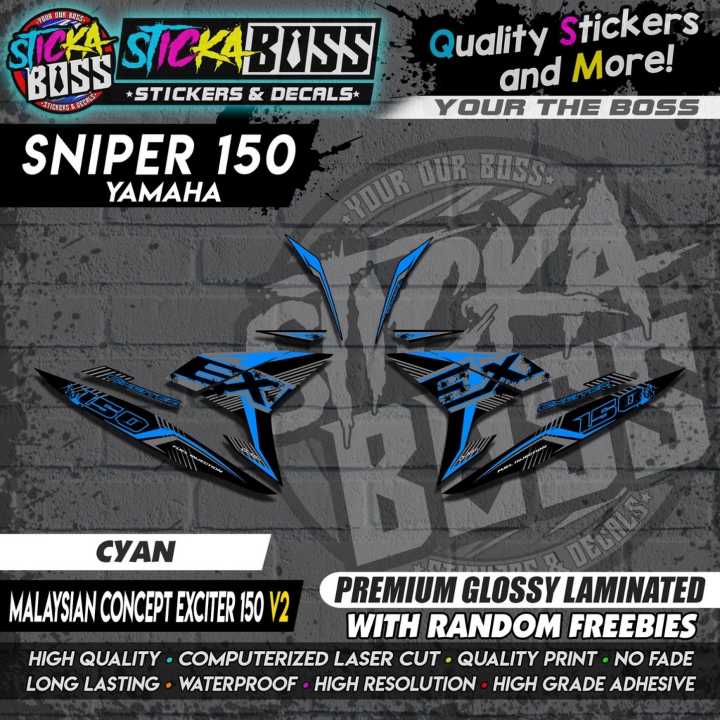SNIPER 150 Stock Decals 【 MALAYSIAN CONCEPT EXCITER 150 V2 】