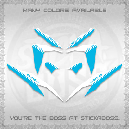 CLICK V2 FOR WHITE DECALS (TRUENO STYLE DESIGN) STICKER KITS BY STICKABOSS