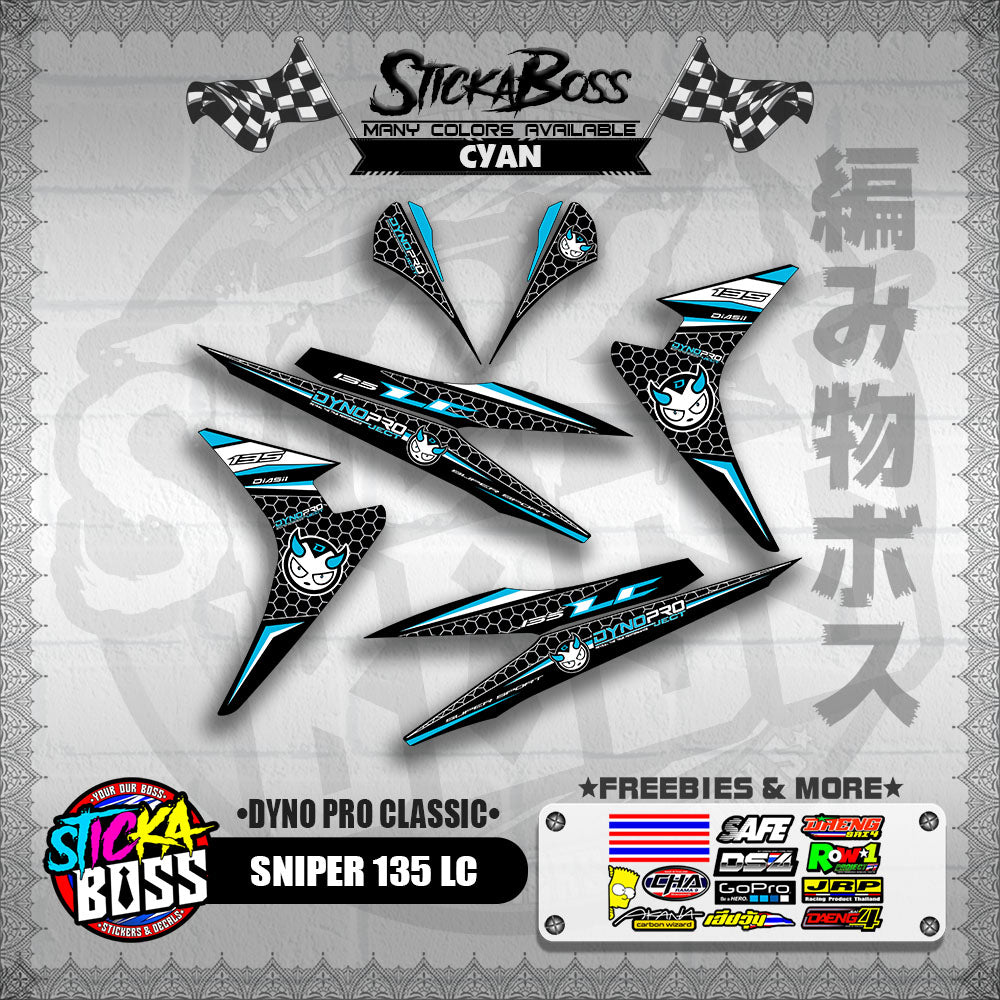 SNIPER 135 LC DECALS ( DYNO PRO CLASSIC )【WITH FREEBIES】