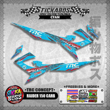 RAIDER 150 CARB STICKER DECALS ( TRC CONCEPT SATRIA )【WITH FREEBIES】